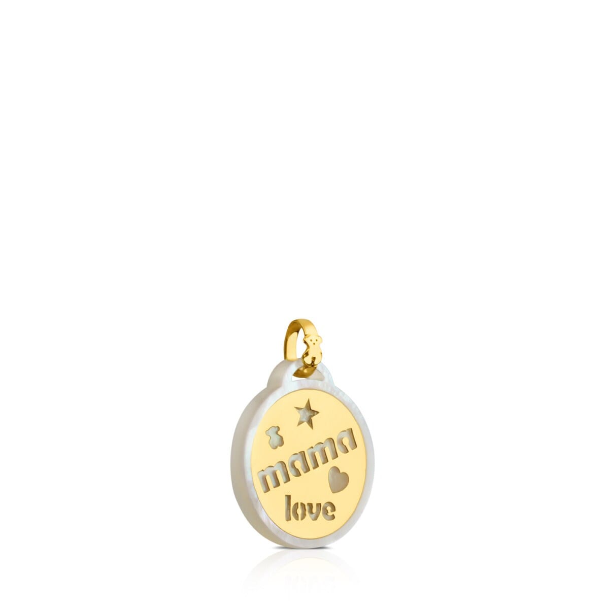 Gold TOUS Mama Pendant with Mother-of-Pearl