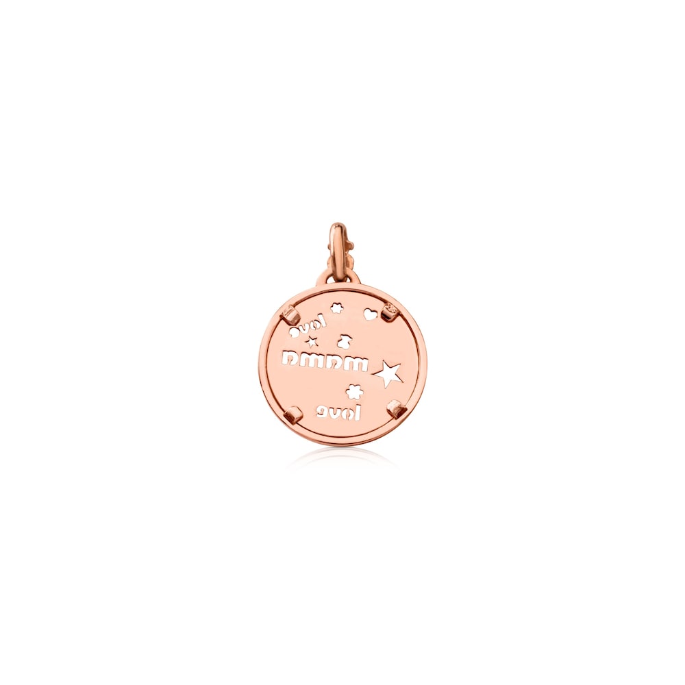 18K rose gold vermeil pendant medal with ruby TOUS Mama