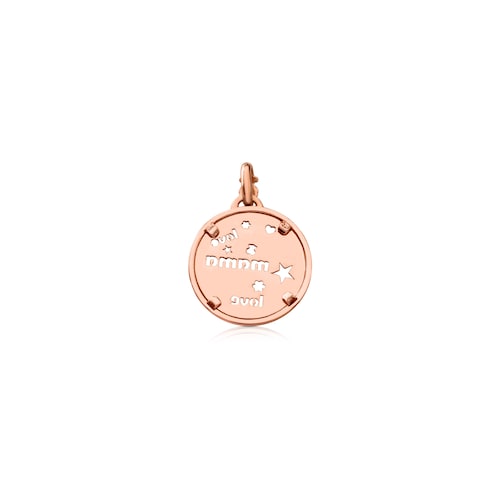 Rose vermeil silver pendant medal with ruby TOUS Mama
