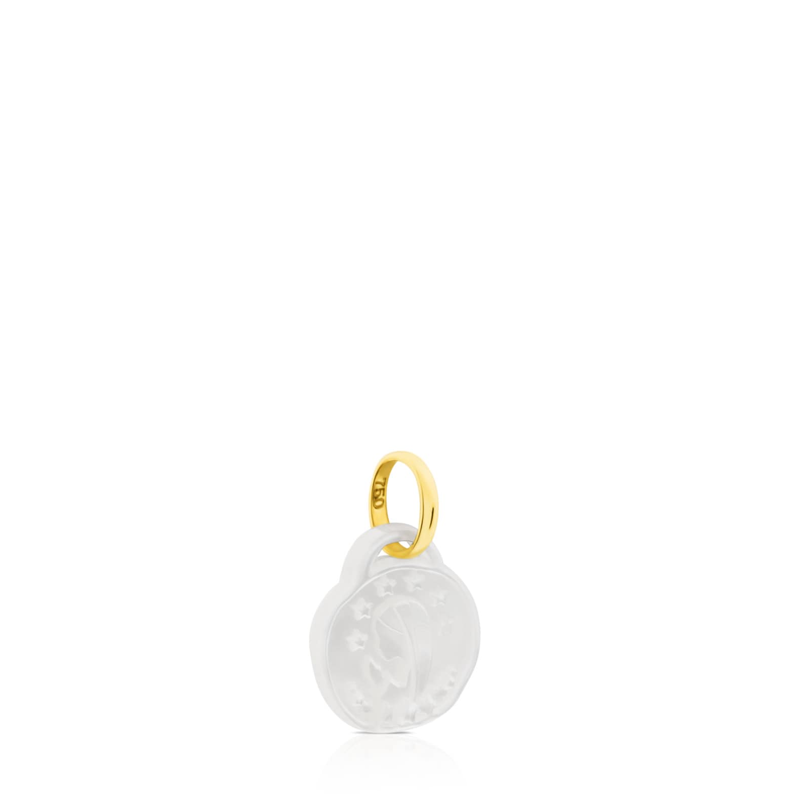 Gold Devocion Maria Pendant with Mother-of-Pearl
