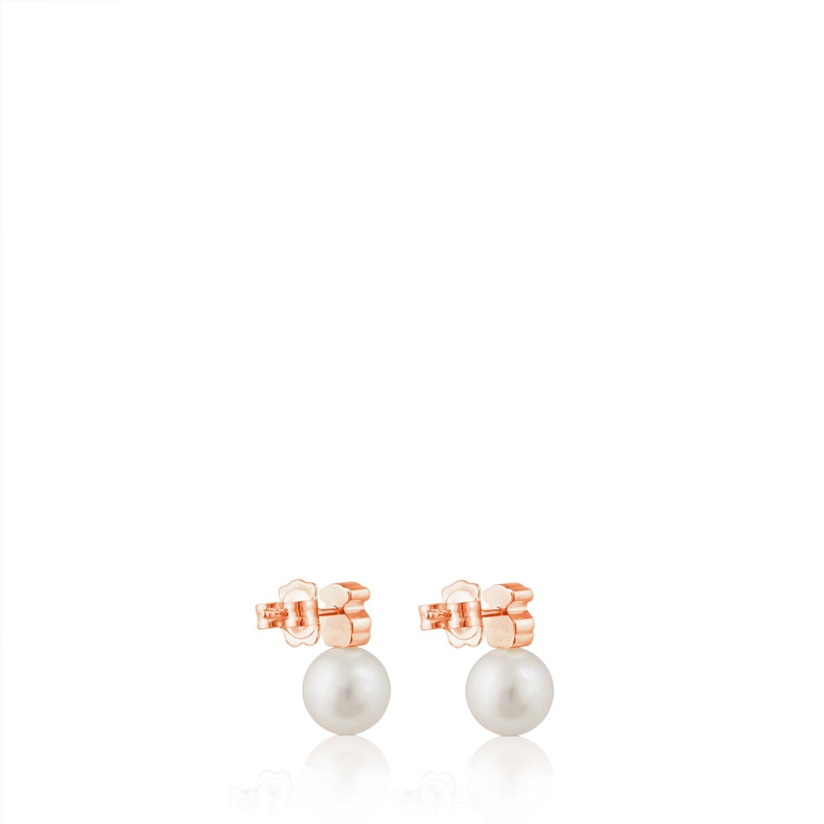 Rose Vermeil Silver Hiper Micro Earrings with Pearl