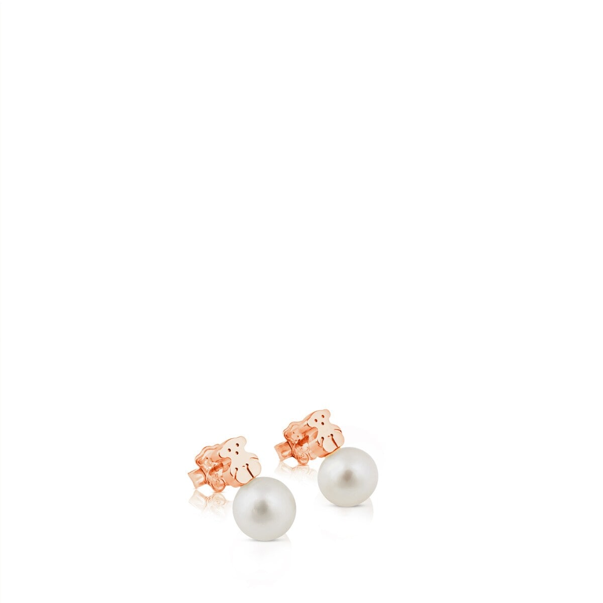 Rose Vermeil Silver Hiper Micro Earrings with Pearl