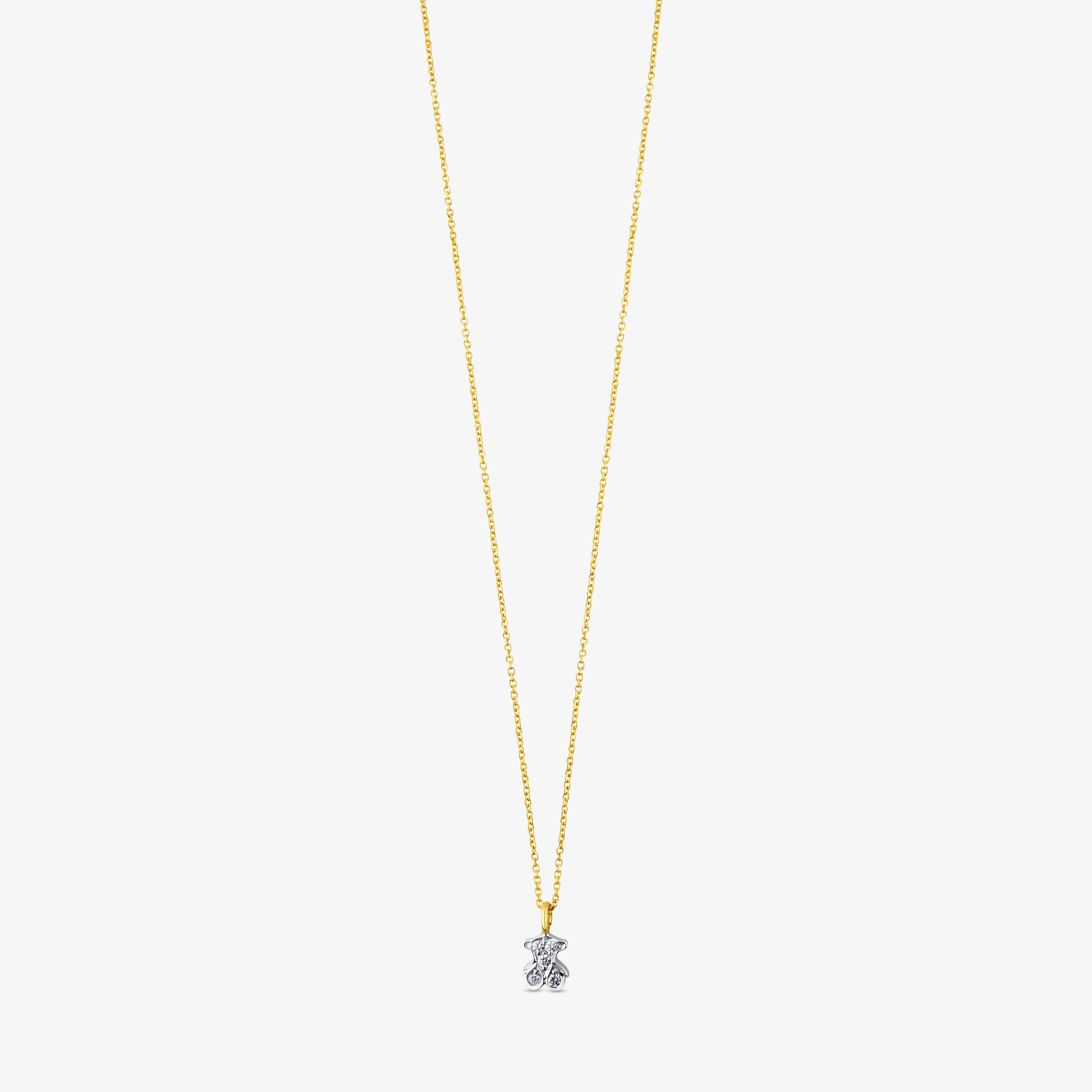 18K white gold TOUS Puppies Necklace with Diamonds