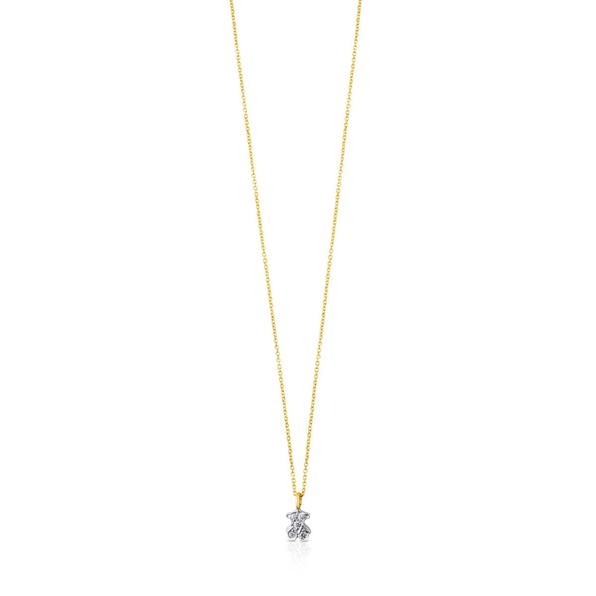 Tous - Collar De Oro Blanco Y Diamantes Puppies - Transparente