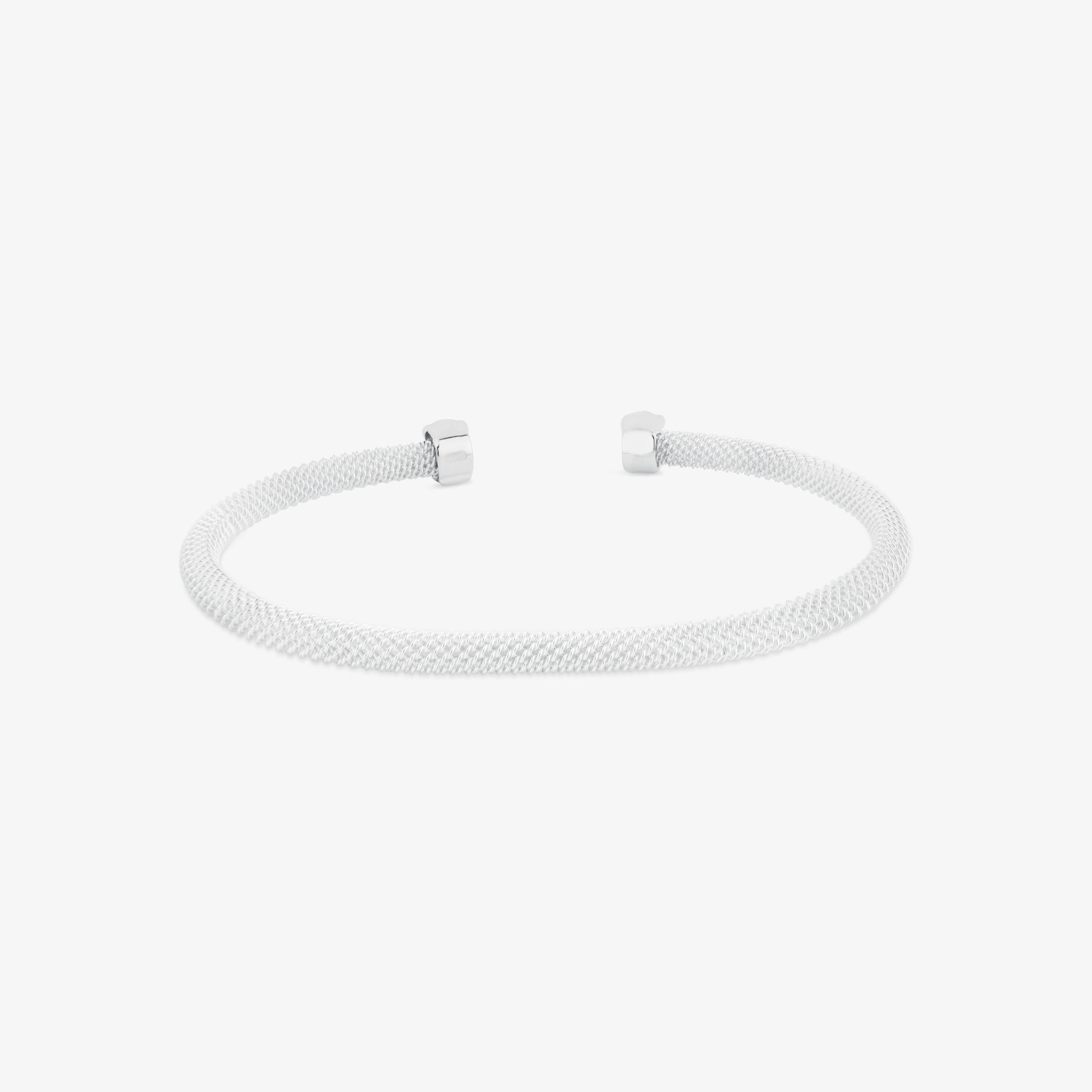 Silver TOUS Mesh Bracelet Bear motif