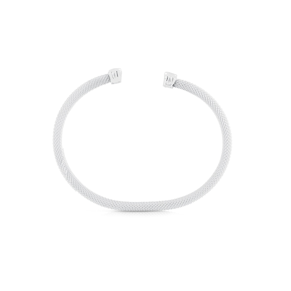 Silver TOUS Mesh Bracelet Bear motif
