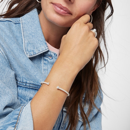 Silver TOUS Mesh Bracelet Bear motif