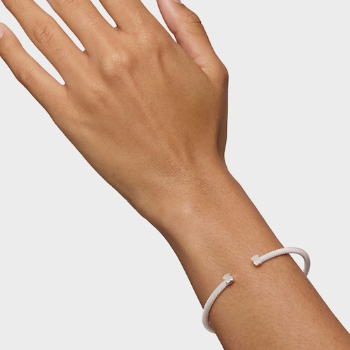 Silver TOUS Mesh Bracelet Bear motif