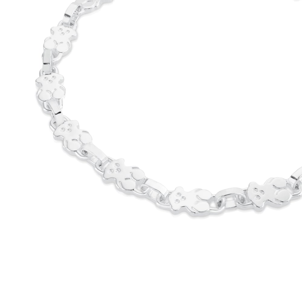 Pulsera de plata 18cm. Puppies