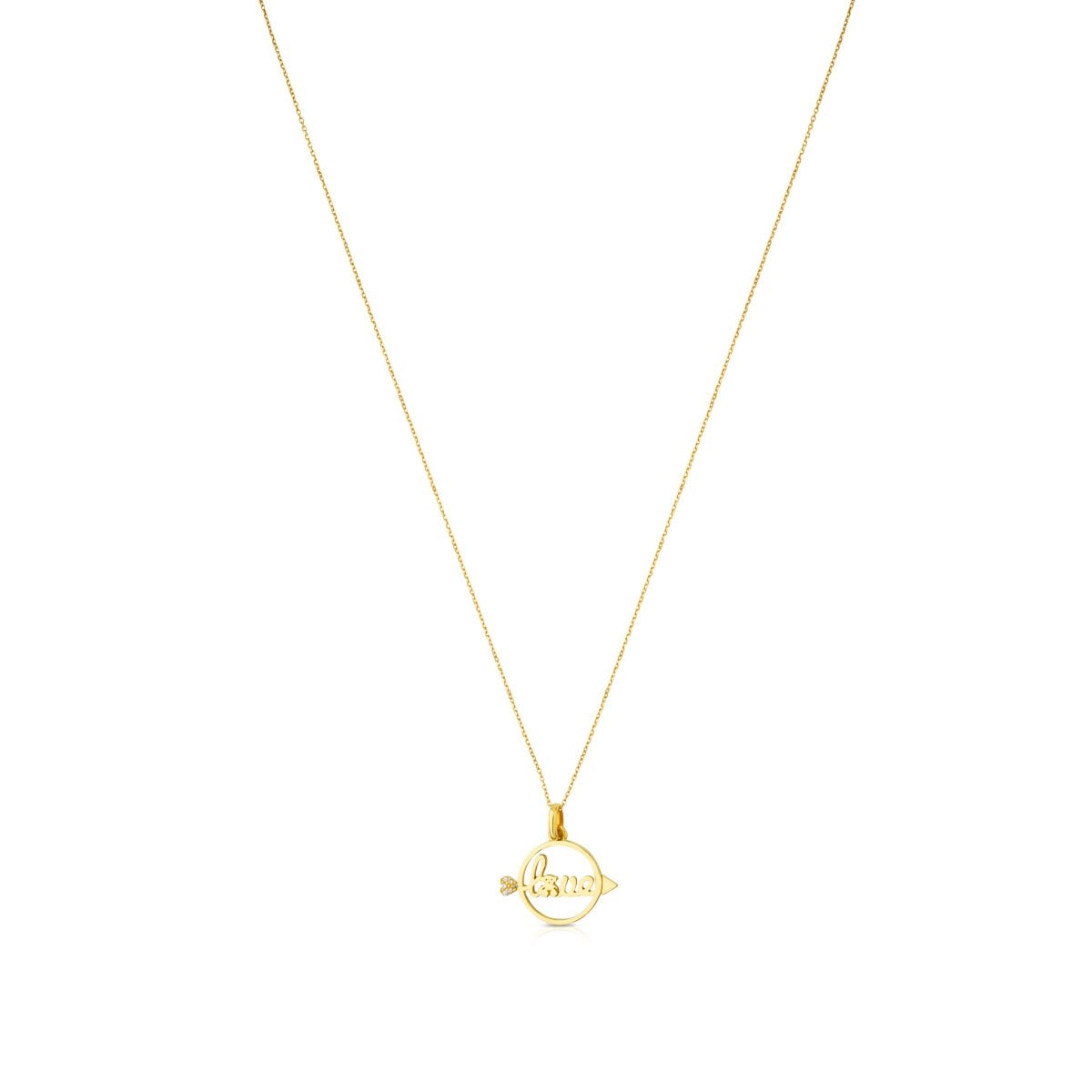 Gold San Valentin Necklace with Diamond