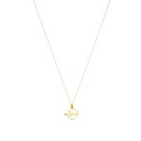 Gold San Valentin Necklace with Diamond