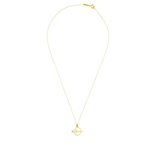 Gold San Valentin Necklace with Diamond