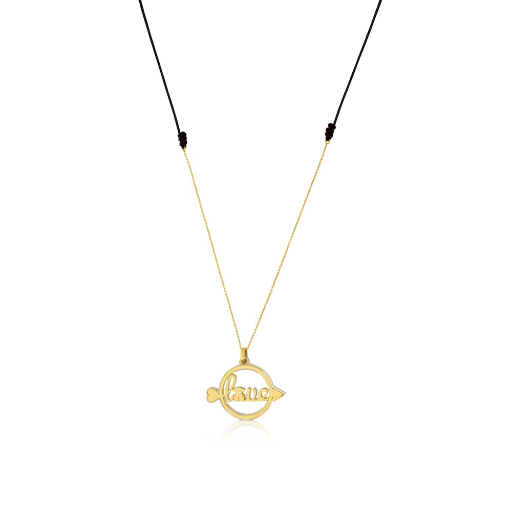 18K Solid Gold San Valentin Necklace with Mother-of-Pearl