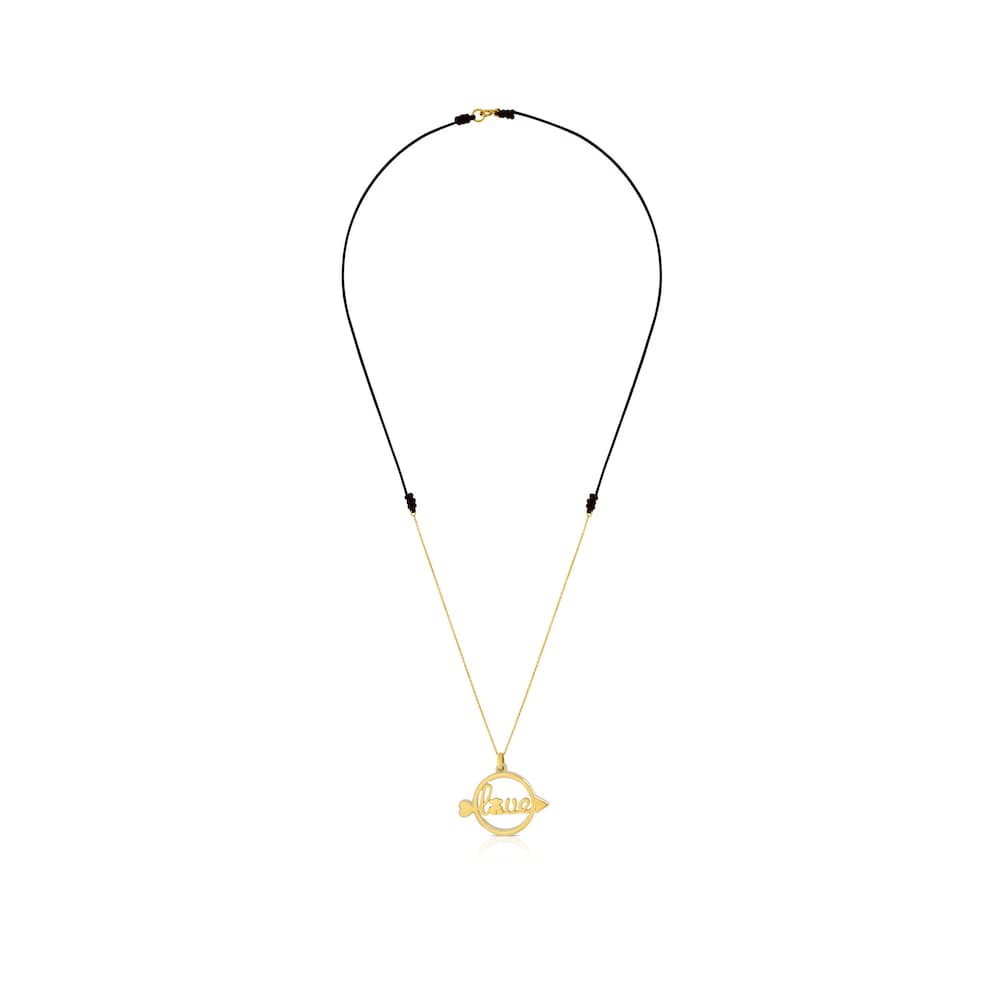 18K Solid Gold San Valentin Necklace with Mother-of-Pearl