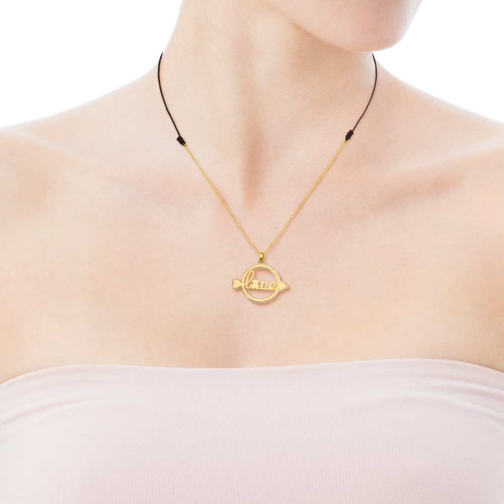 18K Solid Gold San Valentin Necklace with Mother-of-Pearl