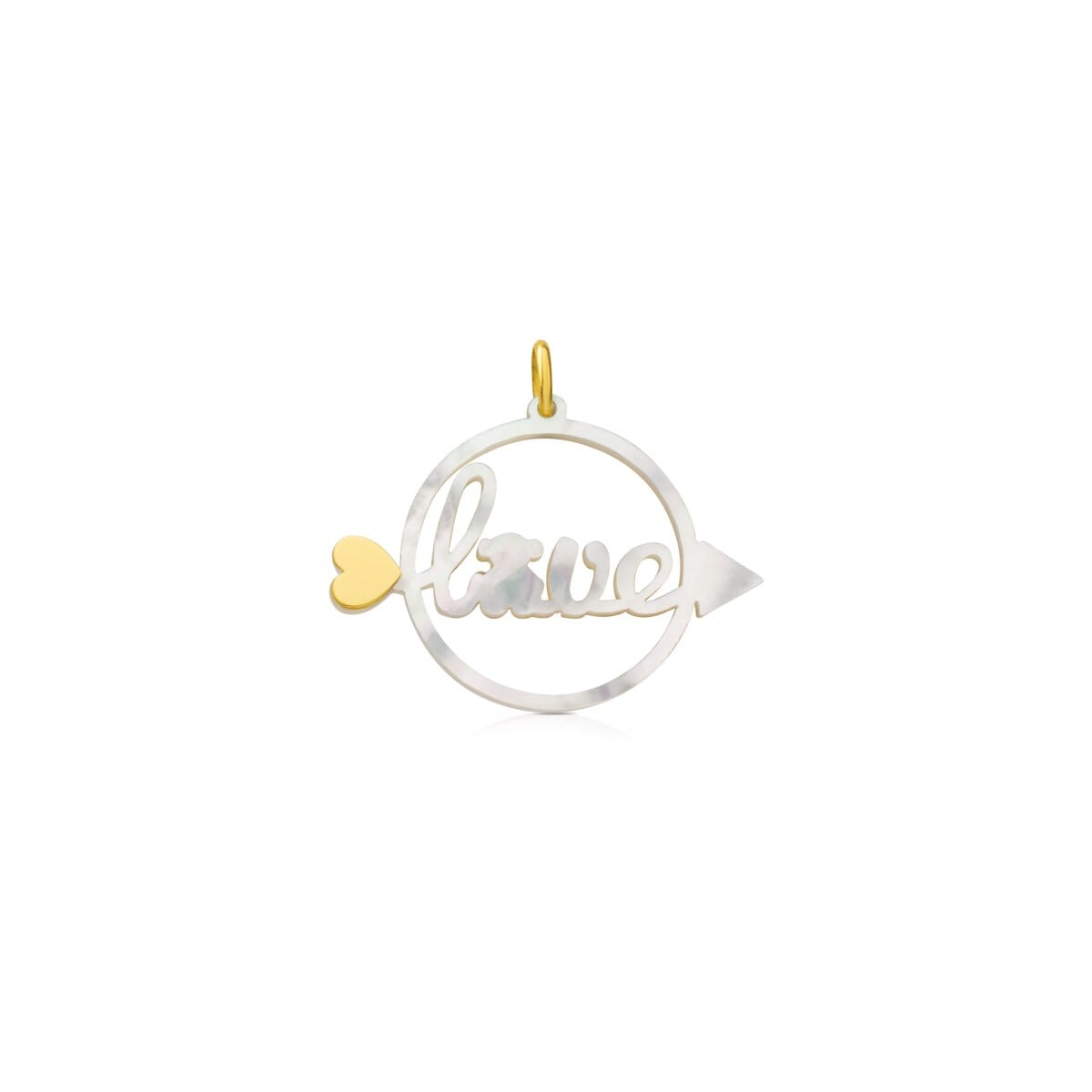 Gold San Valentin Pendant with Mother-of-Pearl