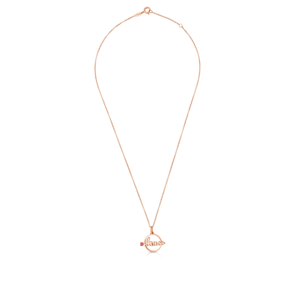 Rose Vermeil Silver San Valentin Necklace with Ruby Rose Vermeil Silver San Valentin Necklace with Ruby