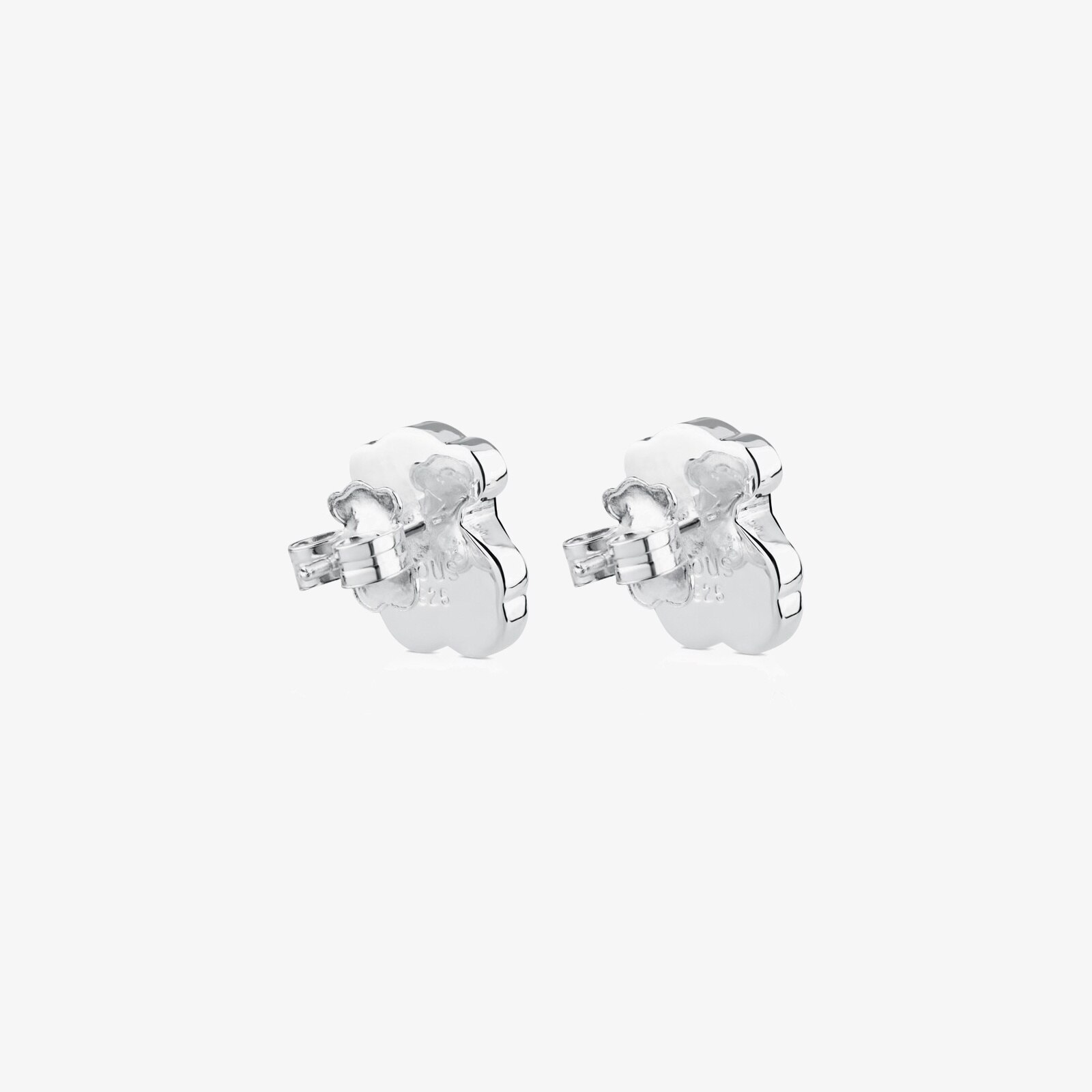 Silver TOUS Color Earrings with faceted onyx
