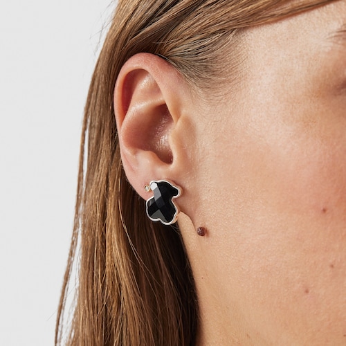 Pendientes de plata y ónix facetado TOUS Color