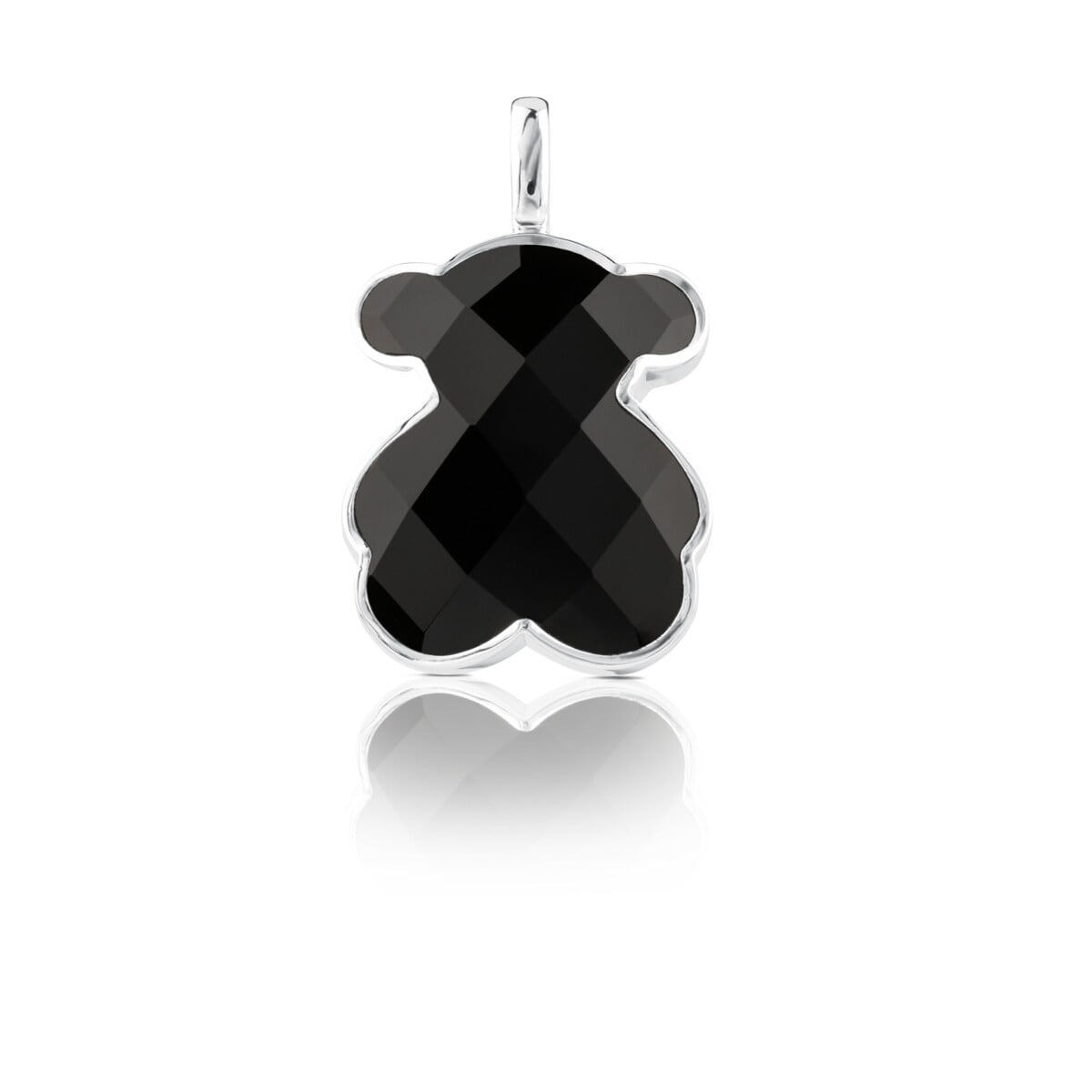 Silver TOUS Color Pendant with faceted onyx 3,3cm