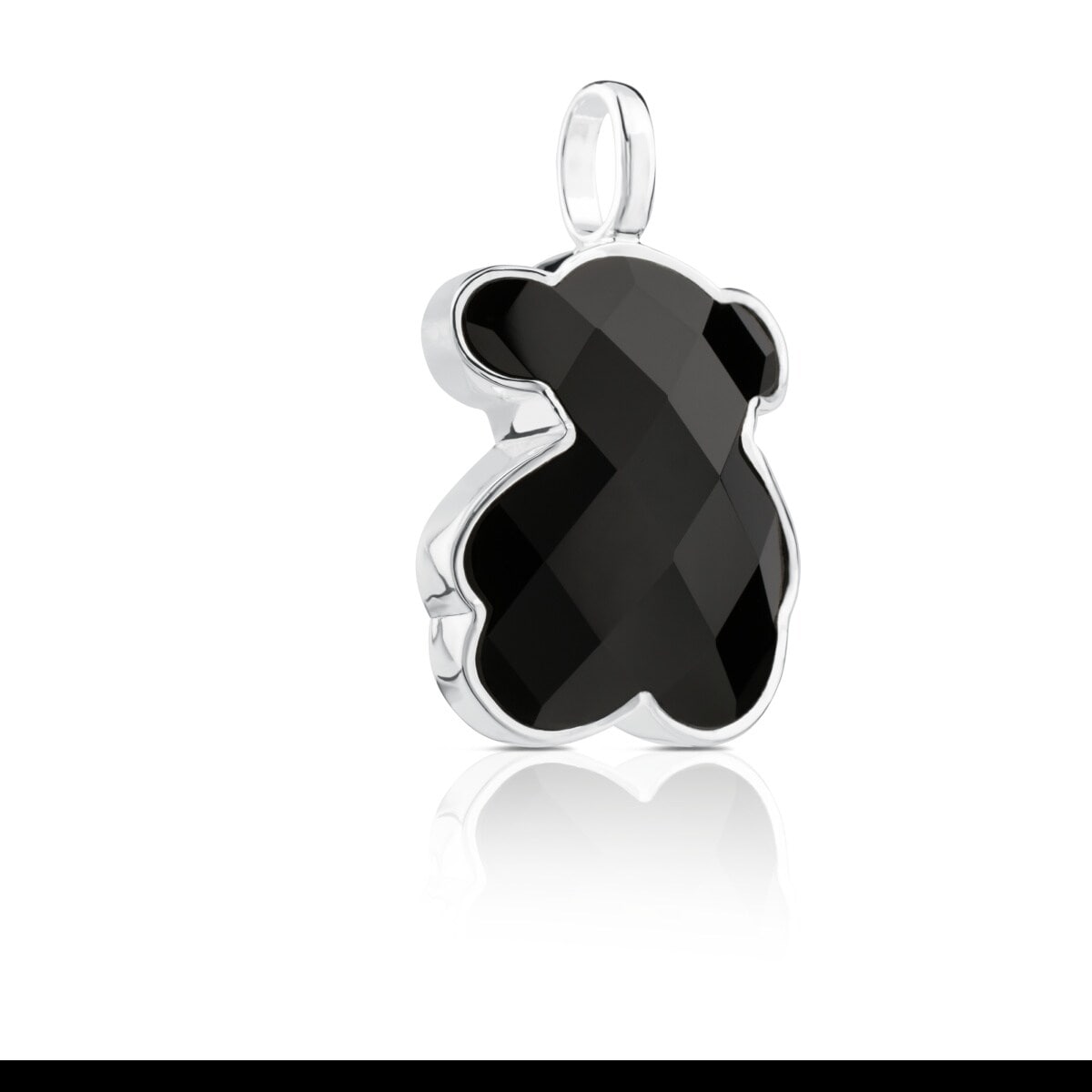 Silver TOUS Color Pendant with faceted onyx 3,3cm
