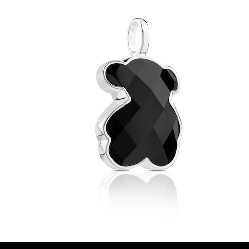 Silver TOUS Color Pendant with faceted onyx 3,3cm