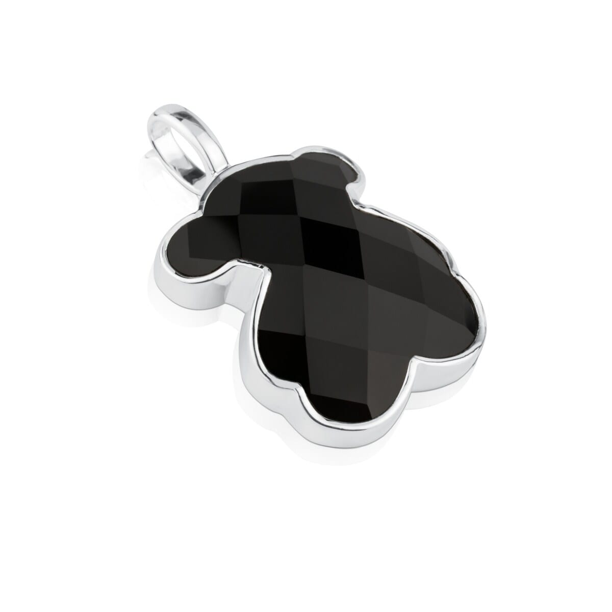 Silver TOUS Color Pendant with faceted onyx 3,3cm