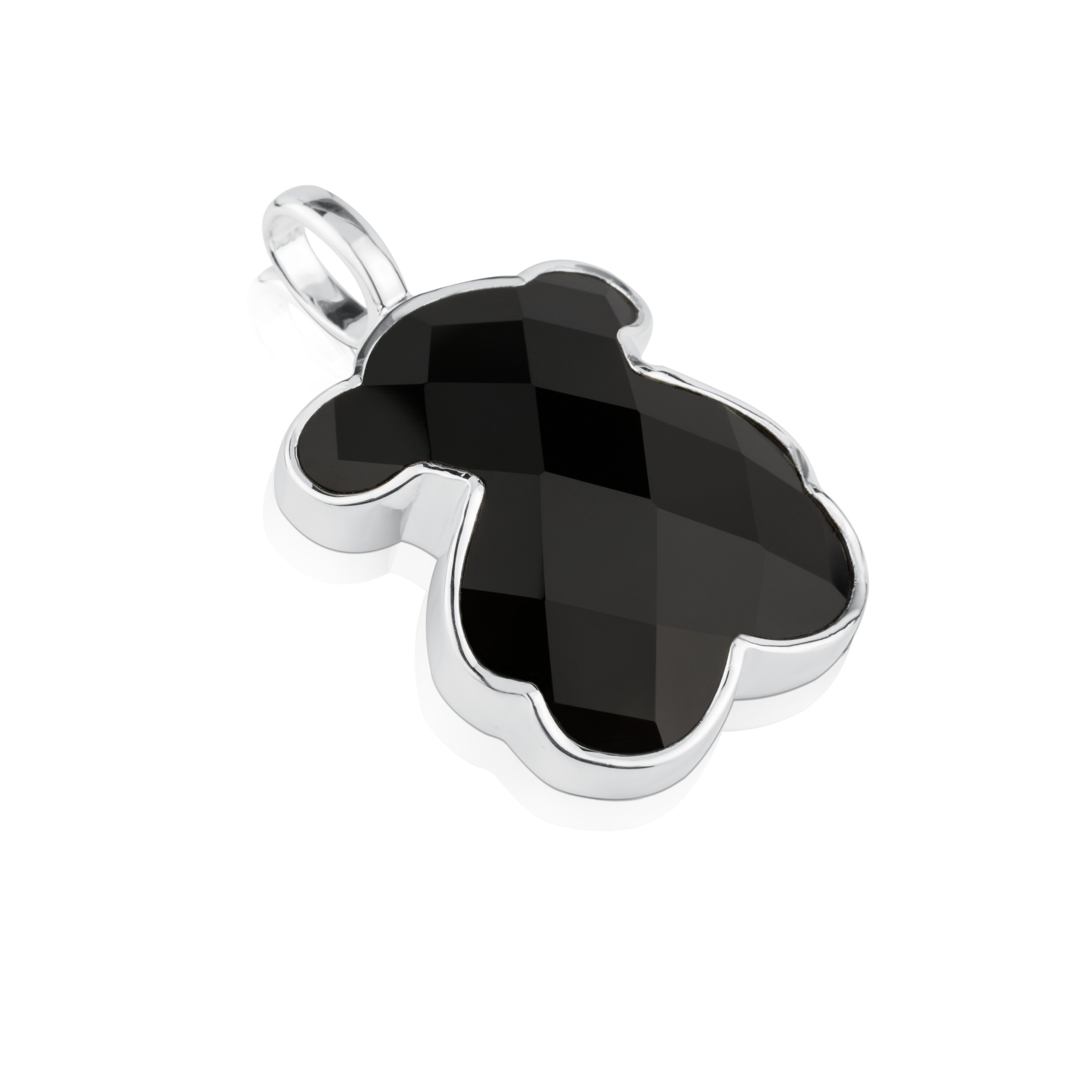 Silver TOUS Color Pendant with faceted onyx 3,3cm