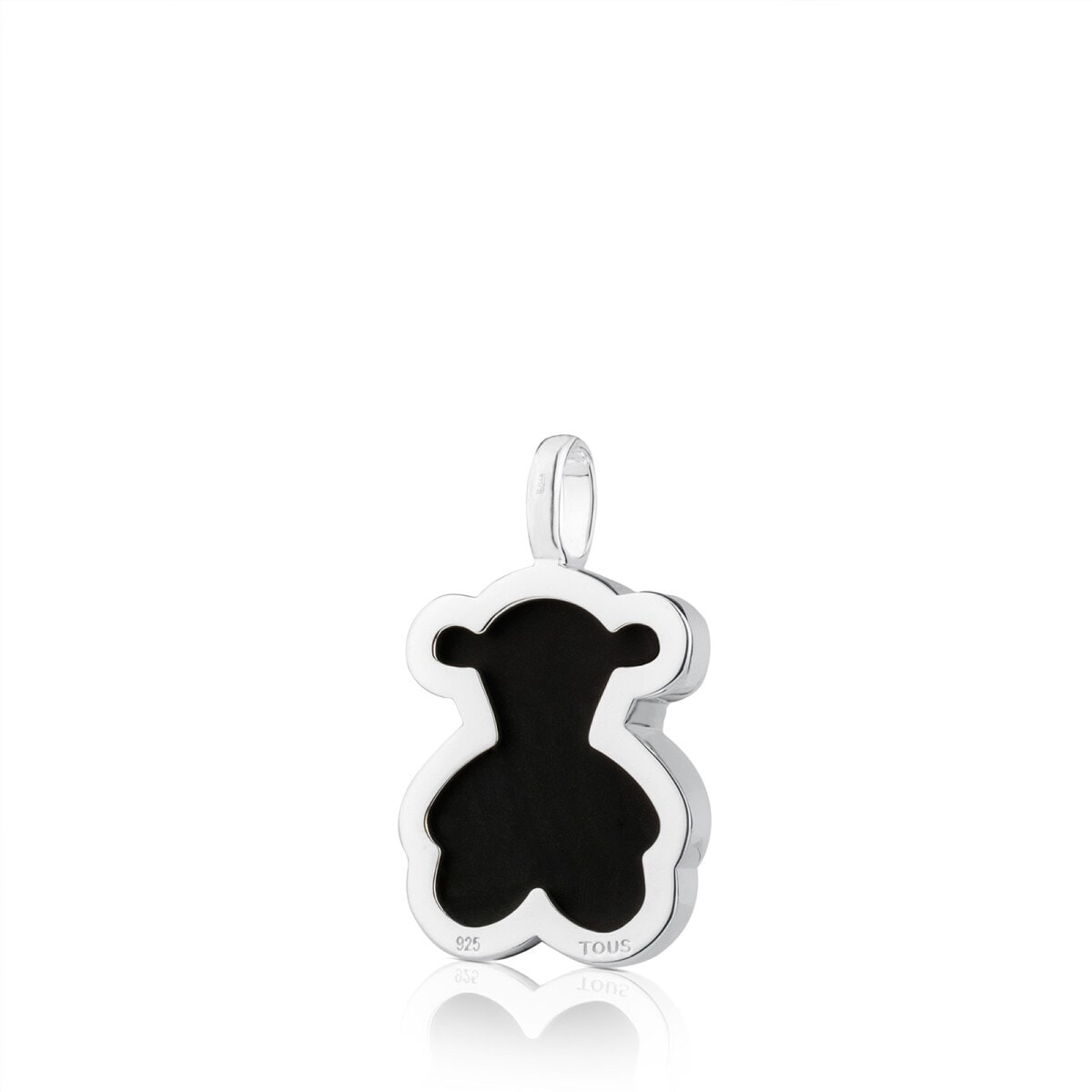 Silver TOUS Color Pendant with faceted onyx 3,3cm