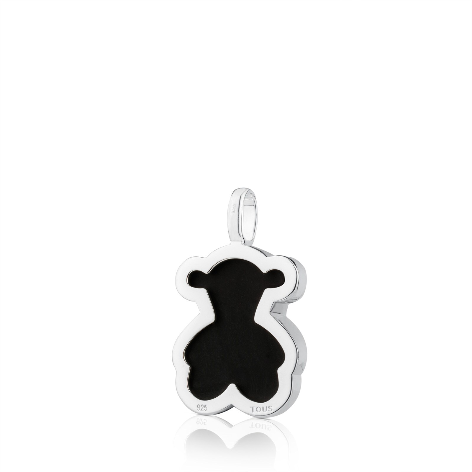 Silver TOUS Color Pendant with faceted onyx 3,3cm