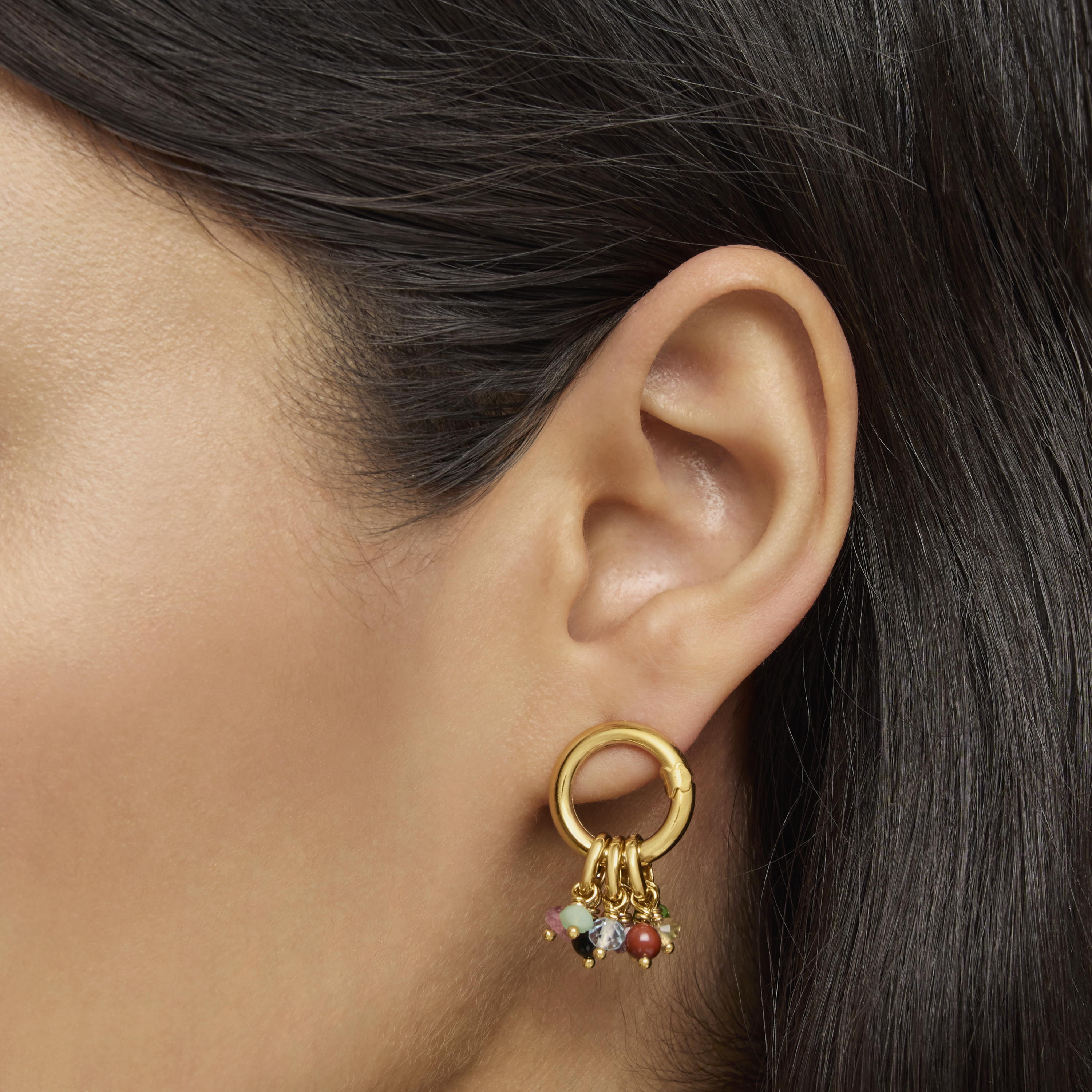 18K gold vermeil Hold Rings with Gemstones