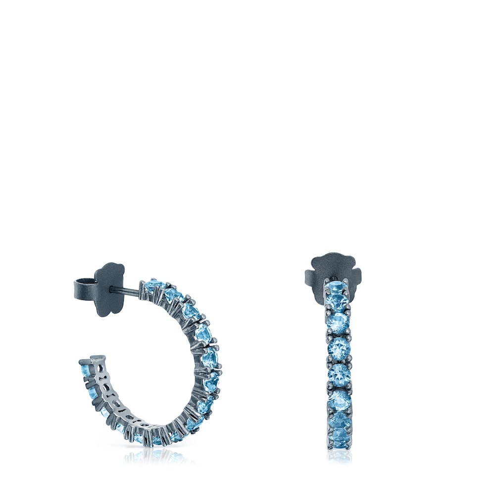 ATELIER Orecchini in titanio con topazi