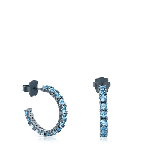 ATELIER Titanium Earrings with Gold and Topazes image number 0