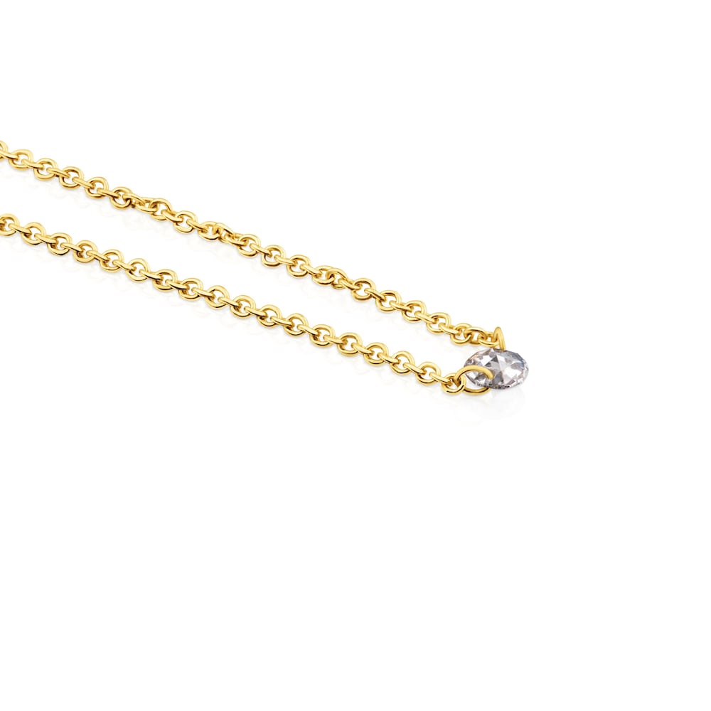 Collar ATELIER Diamonds de oro con diamante de talla de rosa