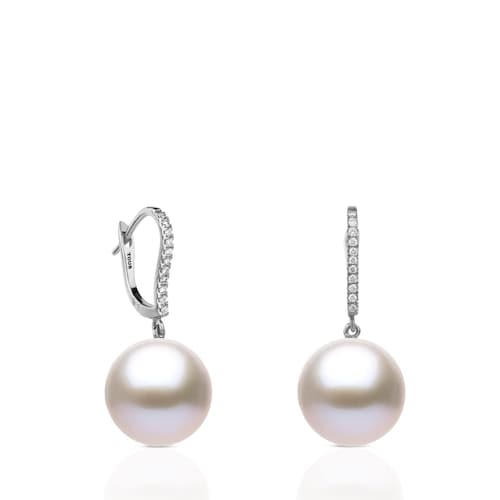 ATELIER Novias Earrings in white Gold with Pearls and Diamonds image number 0
