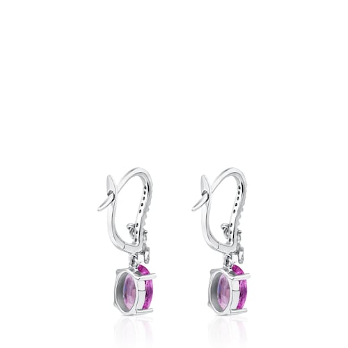 ATELIER Precious Gemstones Earrings in white Gold with Diamonds and Sapphires