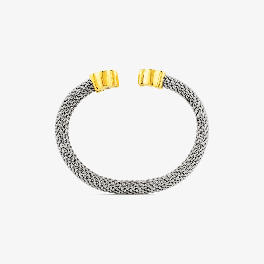 Mesh 18K solid gold Bangle