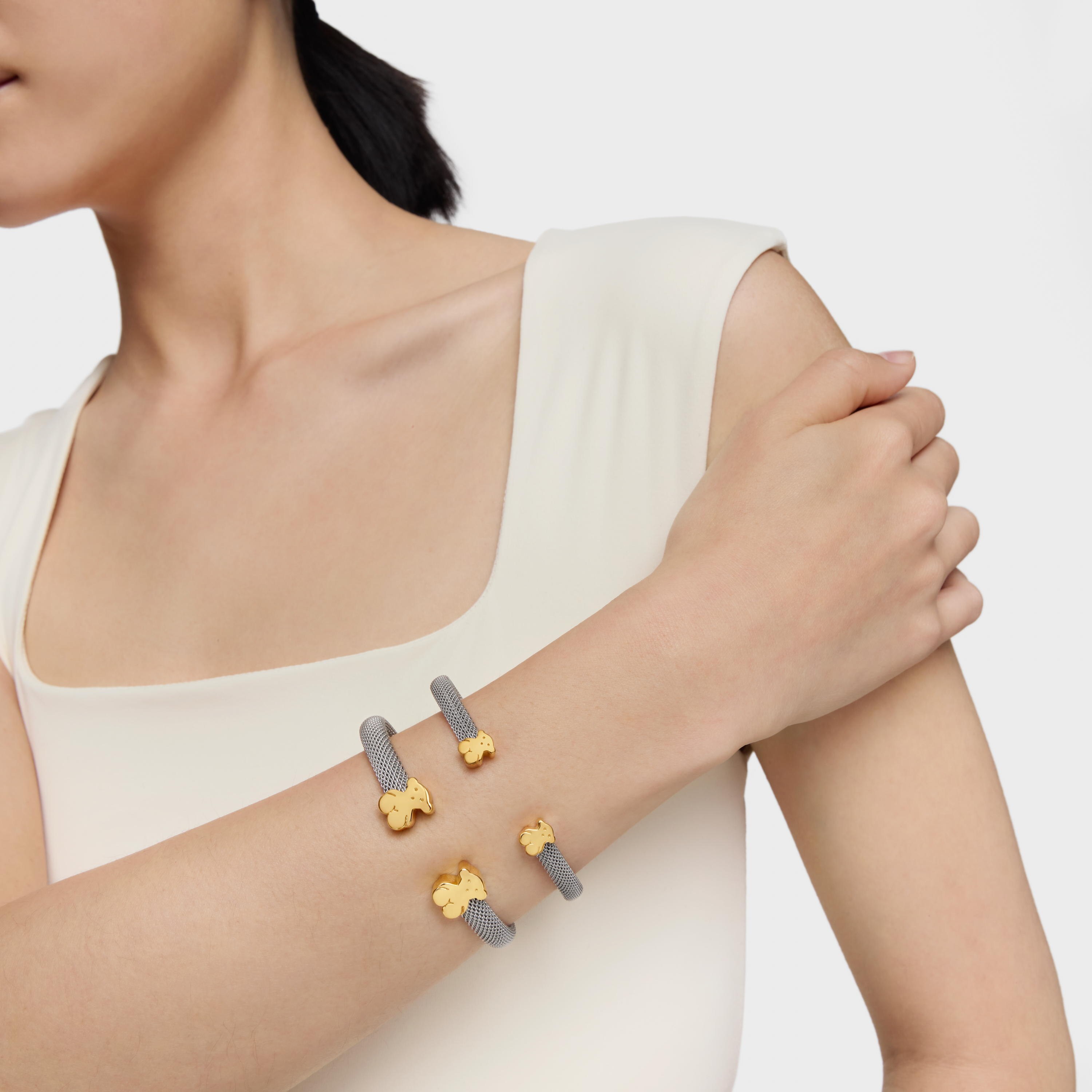 18K solid gold and Steel Sweet Dolls Bracelet | TOUS