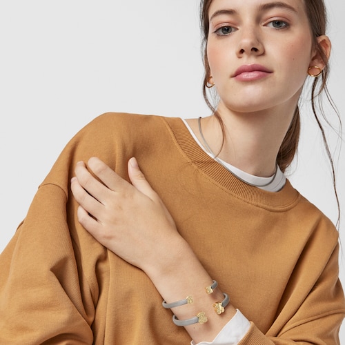 Mesh Steel and Gold Bangle