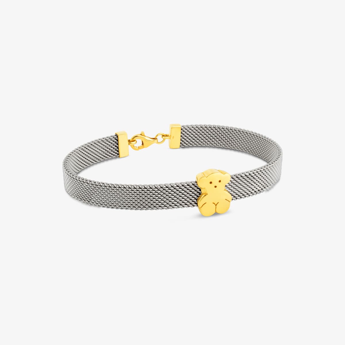 Tous - Pulsera De Oro Y Acero 0,7cm Mesh - Dorado
