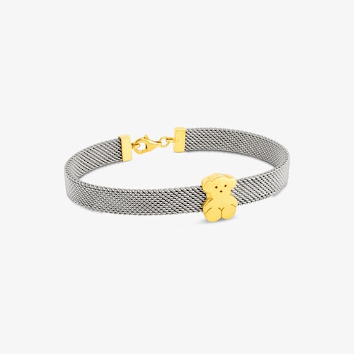 Pulsera Mesh de Oro y Acero