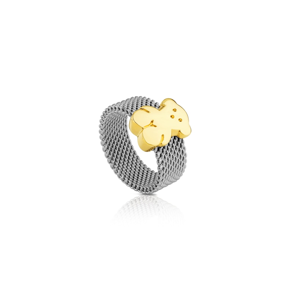 Anillo de acero motivo oso Sweet Dolls image number 0