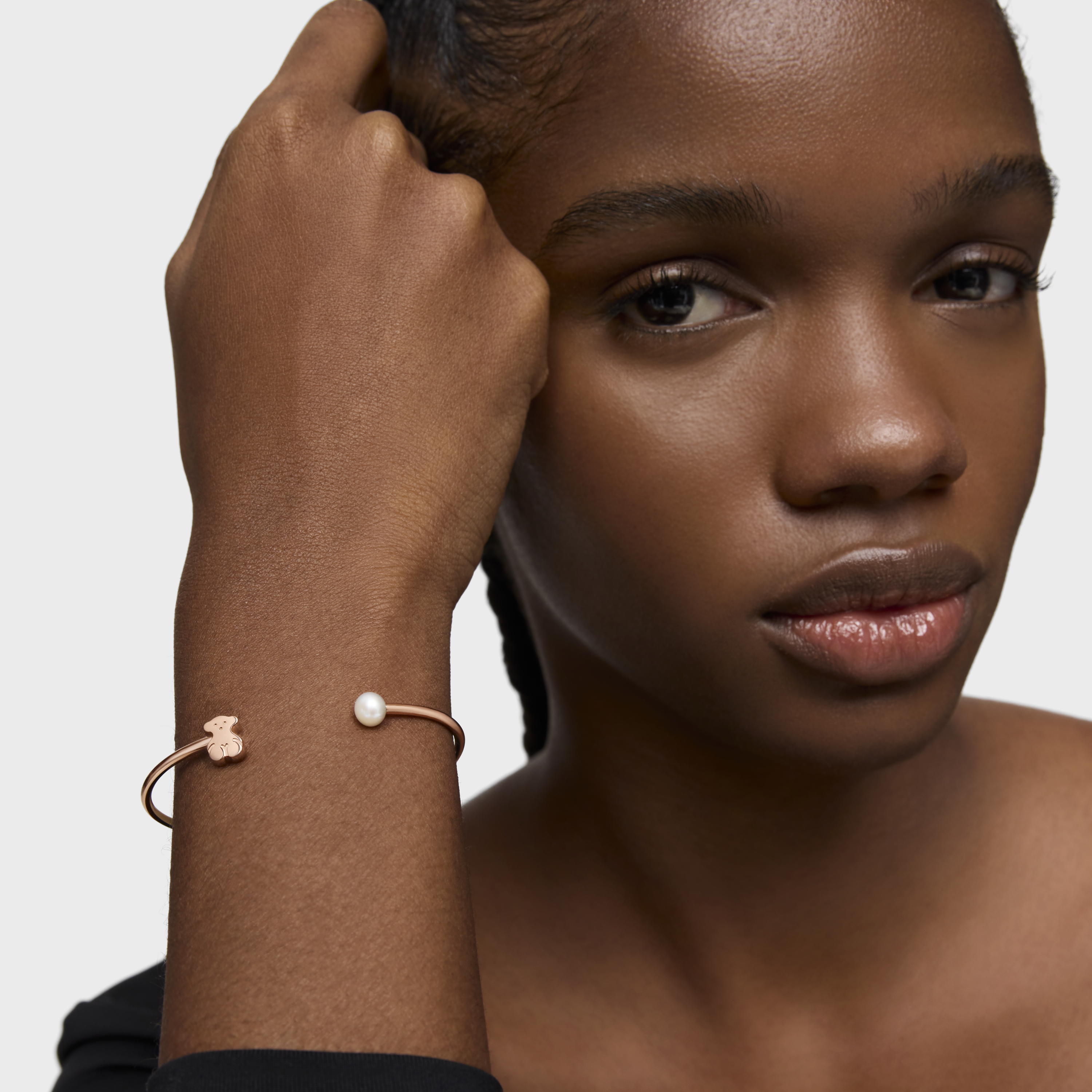 Rose 18K gold vermeil Sweet Dolls Bracelet with Pearl