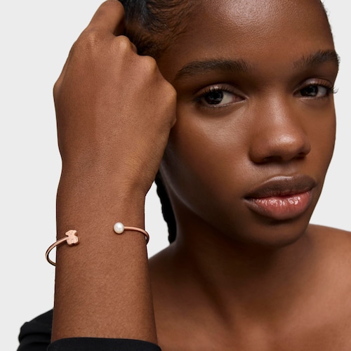 Rose Vermeil Silver Sweet Dolls Bracelet with Pearl