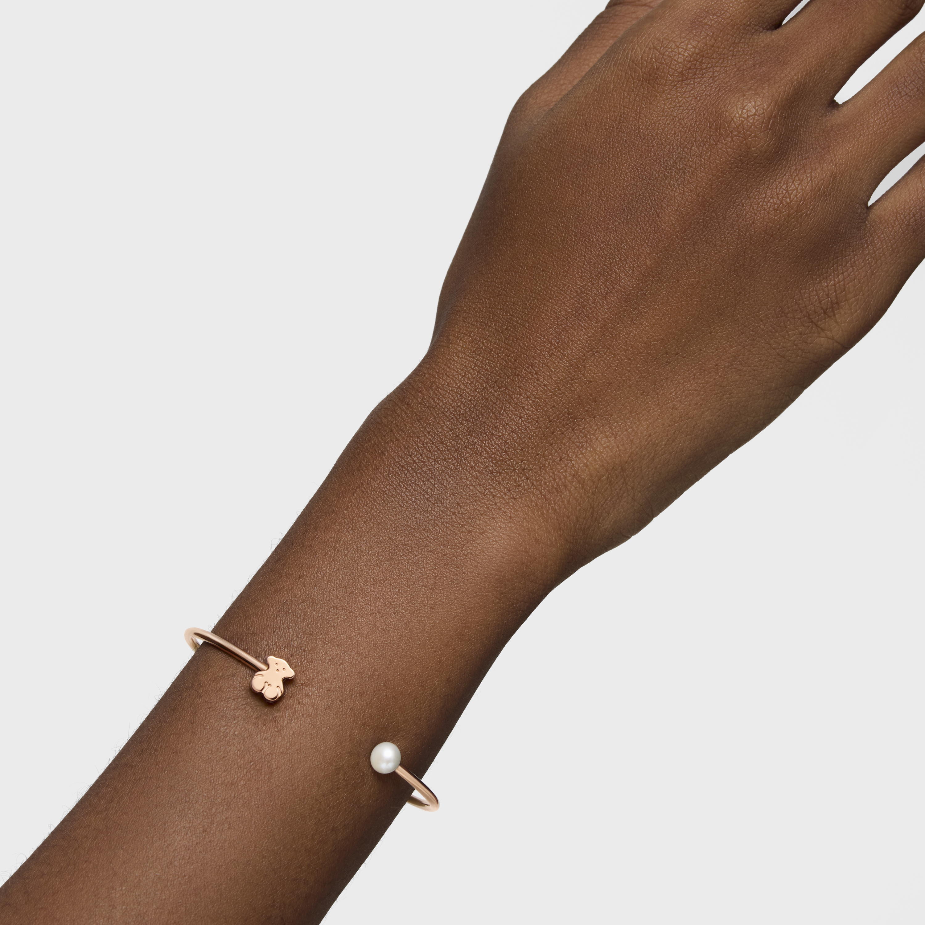 Rose 18K gold vermeil Sweet Dolls Bracelet with Pearl