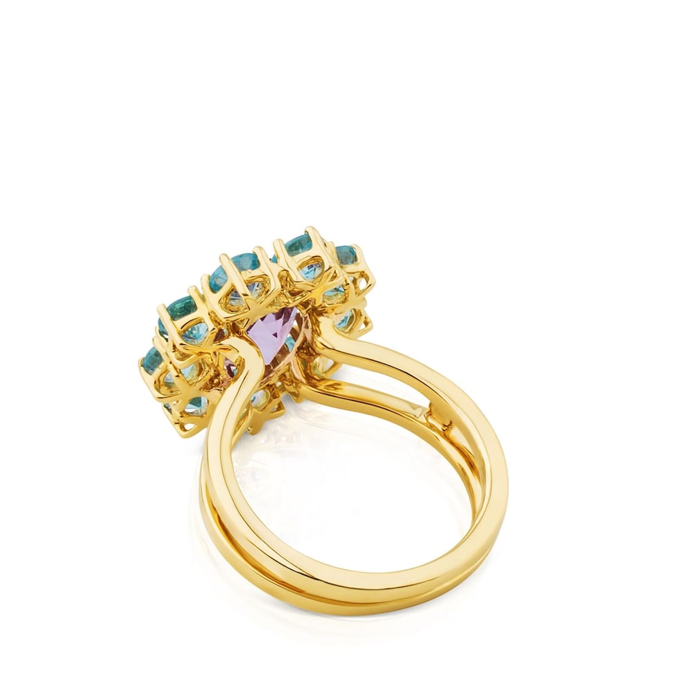 ATELIER Tea Time Ring in Gold with Apatite and Amethyst