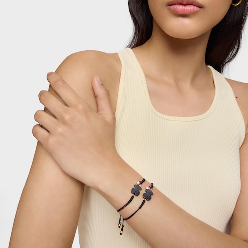 Rose Vermeil Silver New Tibet Bracelet with Gemstones