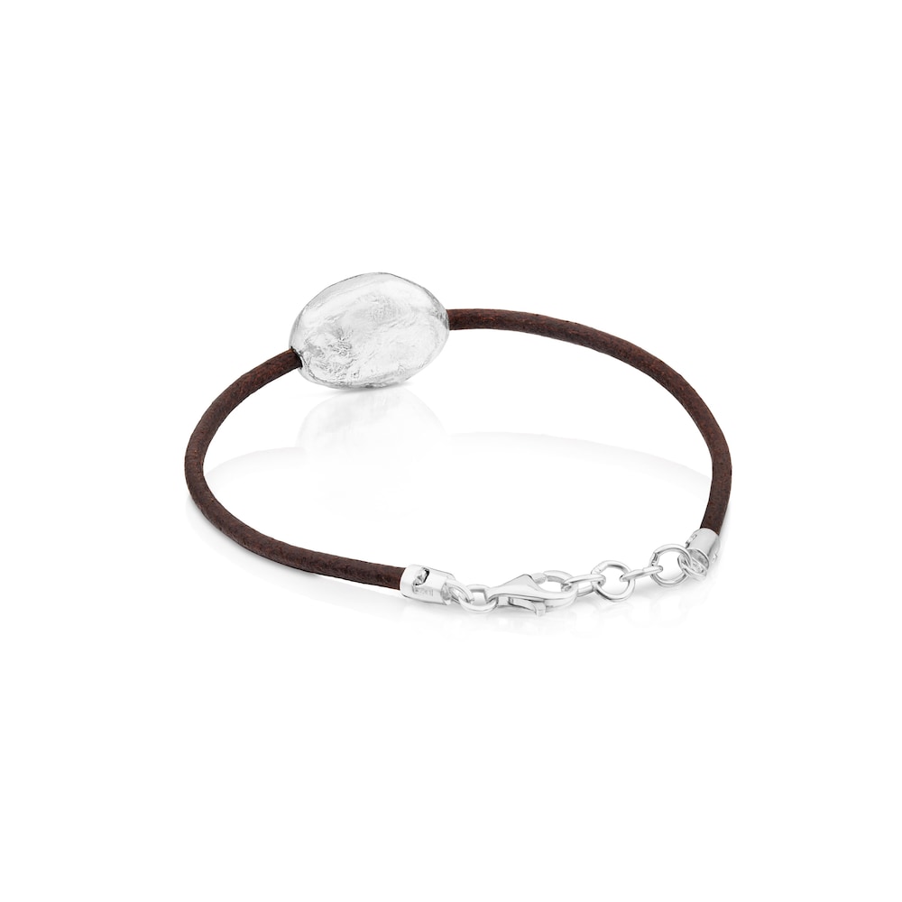 Silver and Leather Duna Bracelet image number 2