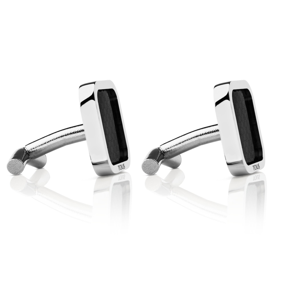 Gemelos en acero y fibra de carbono TOUS Man