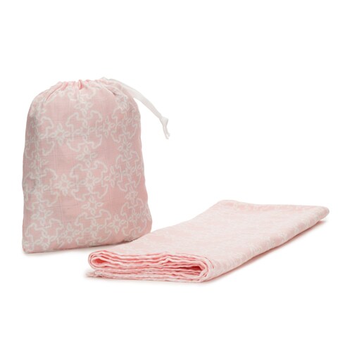 Muse muslin blanket with gauze cover in pink image number 0